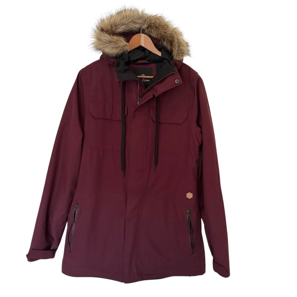 Volcom Shadow Insulated Ski Jacket Burgundy Size XL